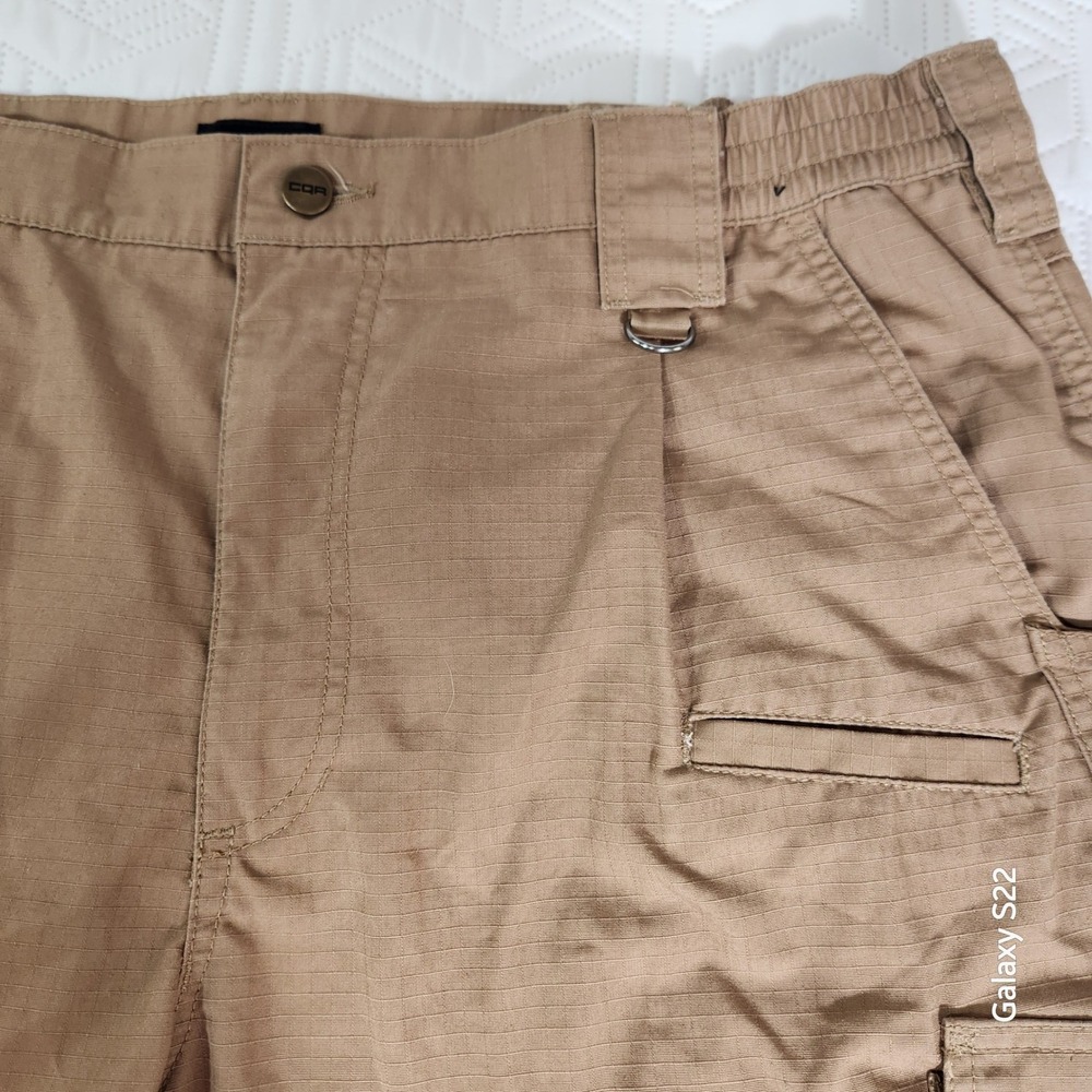 CQR Tactical Pants Mens 40x30 Brown Excellent Ripstop Cargo Work Trouser Stealth - Picture 12 of 16